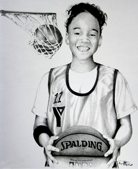 Basketball young girl